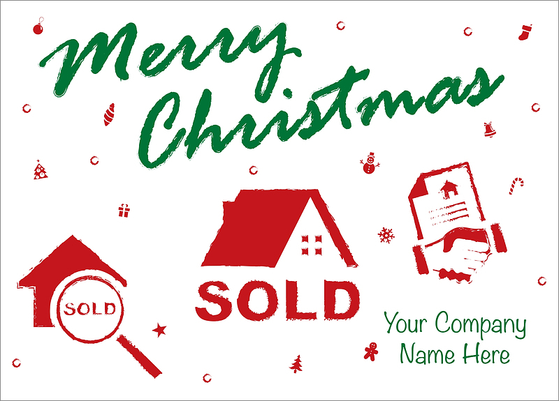 Custom Holiday Real Estate Card Ziti Cards