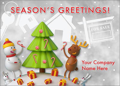 Real Estate Cheerful Card (Glossy White) 