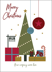 Real Estate Green Tree Christmas Card