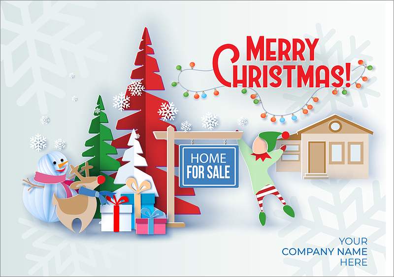 Personalized Realtors Merry Elf Cards Ziti Cards