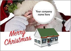 Santa Inspection Christmas Card