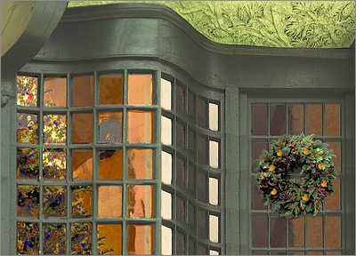 Tree Behind Window (Glossy White) 